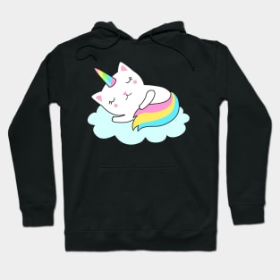 Cute Caticorn Unicorn sleeping Hoodie